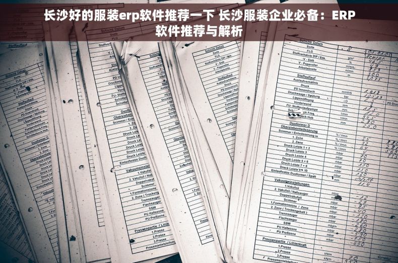 长沙好的服装erp软件推荐一下 长沙服装企业必备：ERP软件推荐与解析