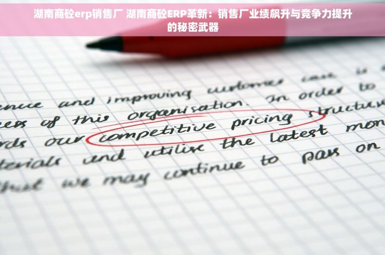 湖南商砼erp销售厂 湖南商砼ERP革新：销售厂业绩飙升与竞争力提升的秘密武器