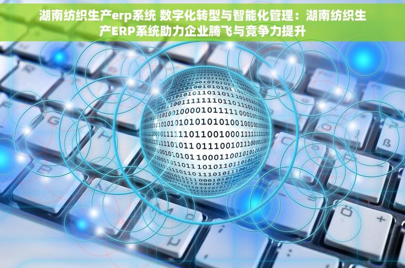 湖南纺织生产erp系统 数字化转型与智能化管理：湖南纺织生产ERP系统助力企业腾飞与竞争力提升