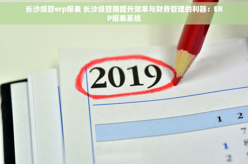 长沙纸管erp报表 长沙纸管商提升效率与财务管理的利器：ERP报表系统