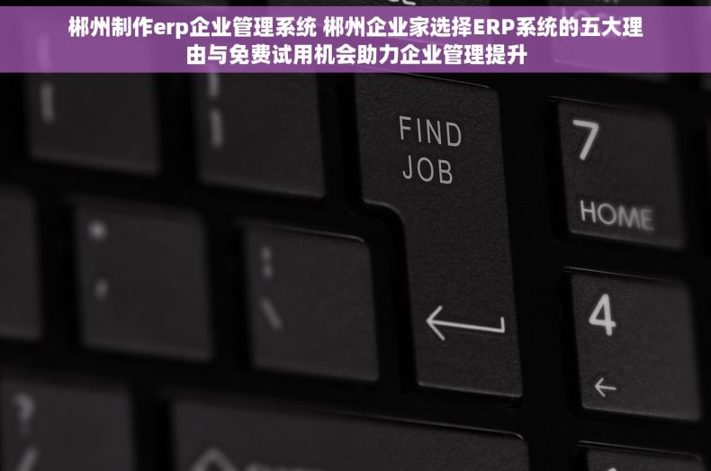 郴州制作erp企业管理系统 郴州企业家选择ERP系统的五大理由与免费试用机会助力企业管理提升