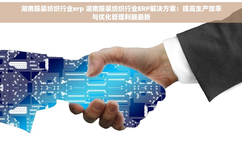 湖南服装纺织行业erp 湖南服装纺织行业ERP解决方案：提高生产效率与优化管理利器最新