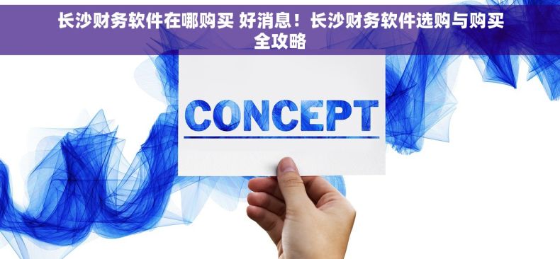 长沙财务软件在哪购买 好消息！长沙财务软件选购与购买全攻略