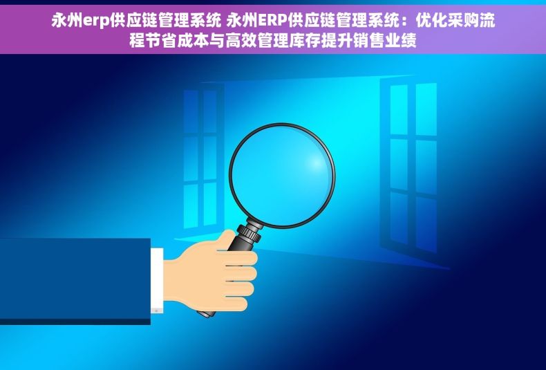 永州erp供应链管理系统 永州ERP供应链管理系统：优化采购流程节省成本与高效管理库存提升销售业绩