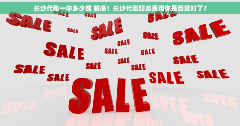 长沙代账一年多少钱 解惑！长沙代账服务费用你是否算对了？