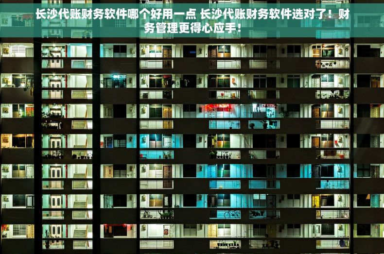 长沙代账财务软件哪个好用一点 长沙代账财务软件选对了！财务管理更得心应手！