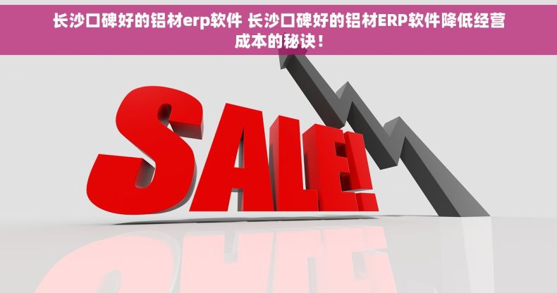 长沙口碑好的铝材erp软件 长沙口碑好的铝材ERP软件降低经营成本的秘诀！