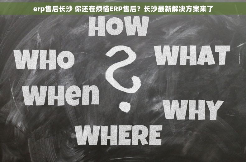 erp售后长沙 你还在烦恼ERP售后？长沙最新解决方案来了
