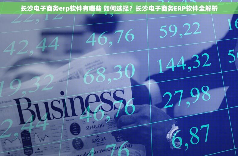 长沙电子商务erp软件有哪些 如何选择？长沙电子商务ERP软件全解析