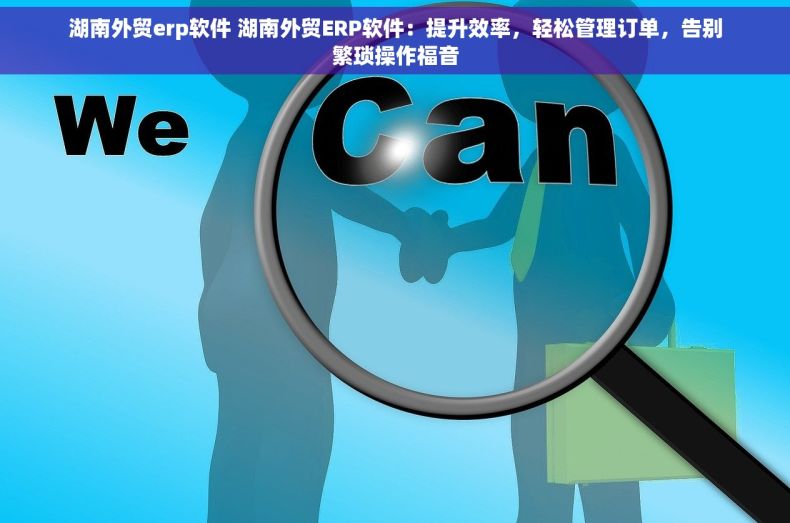 湖南外贸erp软件 湖南外贸ERP软件：提升效率，轻松管理订单，告别繁琐操作福音