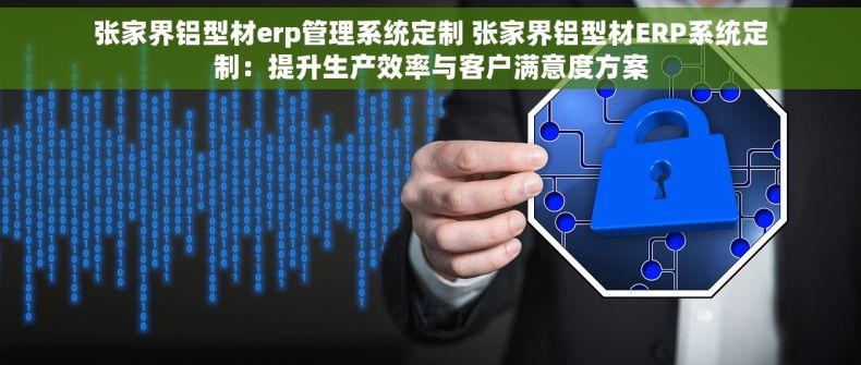 张家界铝型材erp管理系统定制 张家界铝型材ERP系统定制：提升生产效率与客户满意度方案