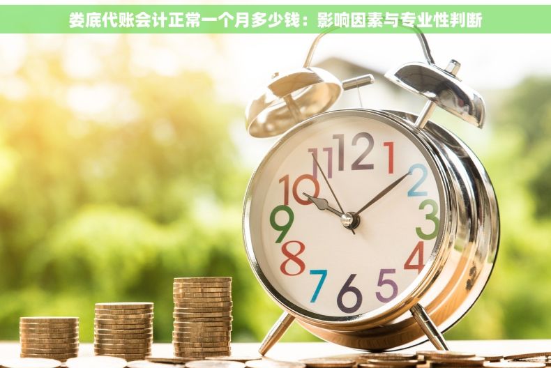 娄底代账会计正常一个月多少钱：影响因素与专业性判断