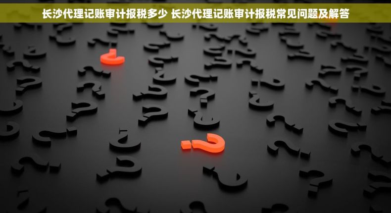 长沙代理记账审计报税多少 长沙代理记账审计报税常见问题及解答