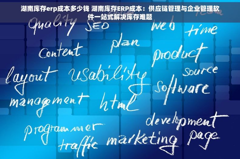 湖南库存erp成本多少钱 湖南库存ERP成本：供应链管理与企业管理软件一站式解决库存难题