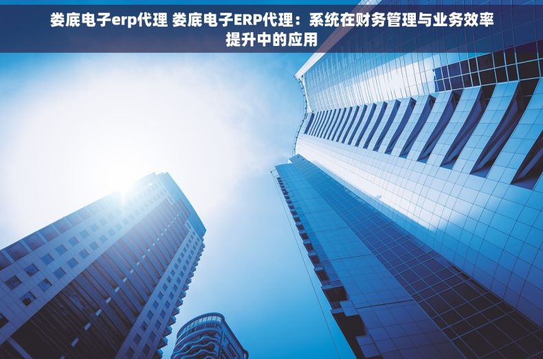 娄底电子erp代理 娄底电子ERP代理：系统在财务管理与业务效率提升中的应用