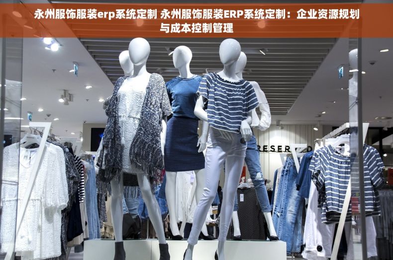 永州服饰服装erp系统定制 永州服饰服装ERP系统定制：企业资源规划与成本控制管理