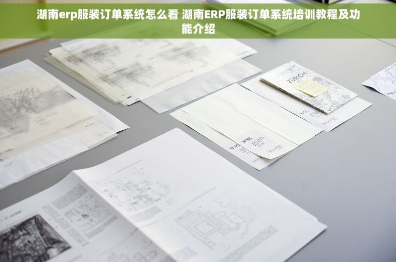 湖南erp服装订单系统怎么看 湖南ERP服装订单系统培训教程及功能介绍