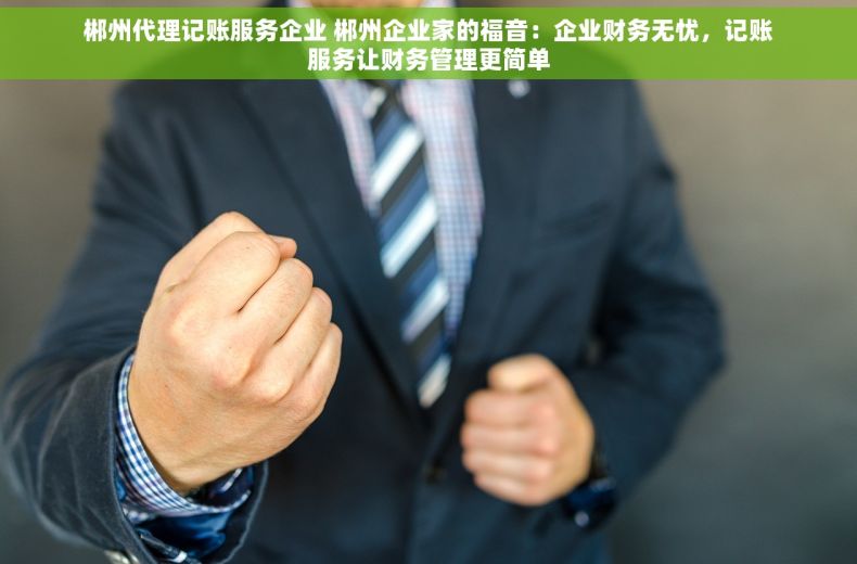 郴州代理记账服务企业 郴州企业家的福音：企业财务无忧，记账服务让财务管理更简单