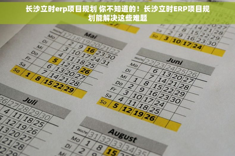 长沙立时erp项目规划 你不知道的！长沙立时ERP项目规划能解决这些难题