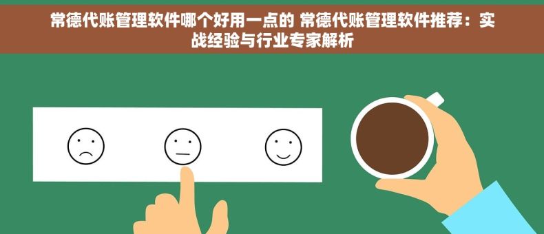 常德代账管理软件哪个好用一点的 常德代账管理软件推荐：实战经验与行业专家解析