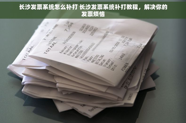 长沙发票系统怎么补打 长沙发票系统补打教程，解决你的发票烦恼