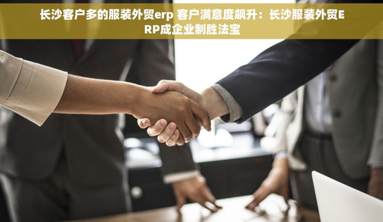 长沙客户多的服装外贸erp 客户满意度飙升：长沙服装外贸ERP成企业制胜法宝