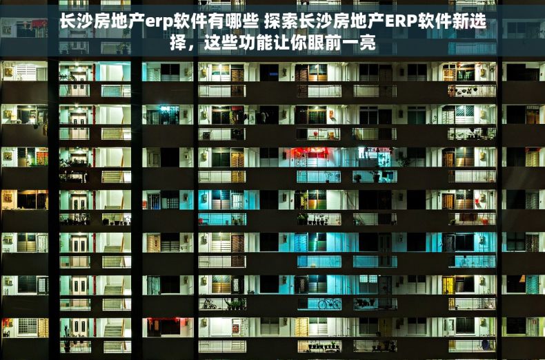 长沙房地产erp软件有哪些 探索长沙房地产ERP软件新选择，这些功能让你眼前一亮