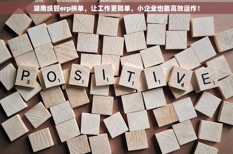 湖南纸管erp拼单，让工作更简单，小企业也能高效运作！