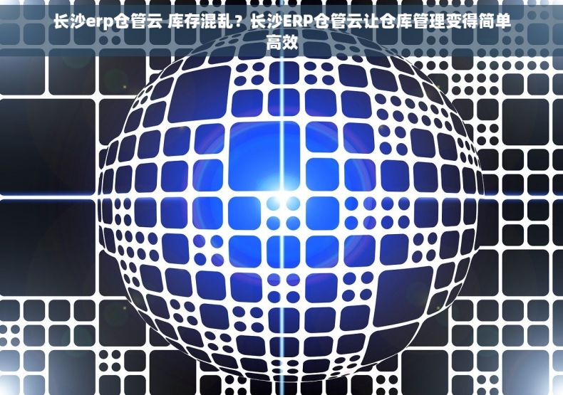 长沙erp仓管云 库存混乱？长沙ERP仓管云让仓库管理变得简单高效
