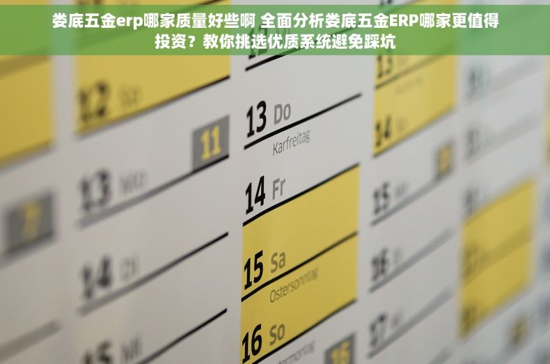 娄底五金erp哪家质量好些啊 全面分析娄底五金ERP哪家更值得投资？教你挑选优质系统避免踩坑