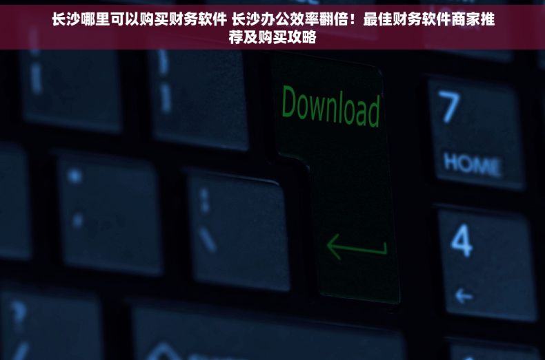 长沙哪里可以购买财务软件 长沙办公效率翻倍！最佳财务软件商家推荐及购买攻略