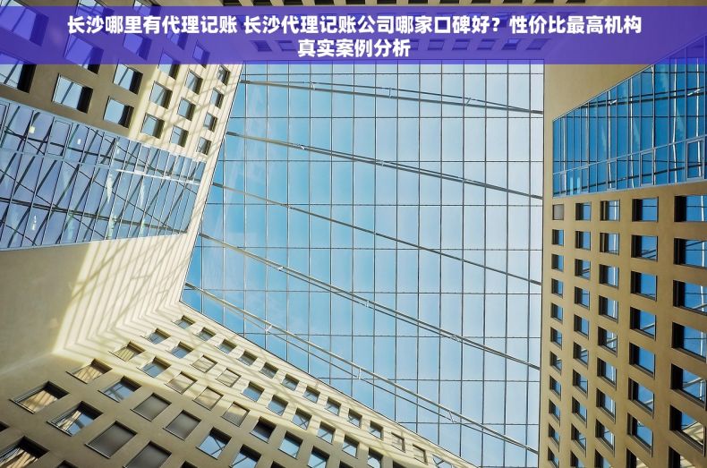 长沙哪里有代理记账 长沙代理记账公司哪家口碑好？性价比最高机构真实案例分析