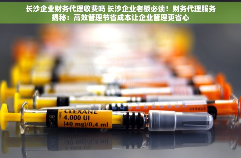长沙企业财务代理收费吗 长沙企业老板必读！财务代理服务揭秘：高效管理节省成本让企业管理更省心