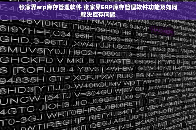 张家界erp库存管理软件 张家界ERP库存管理软件功能及如何解决库存问题