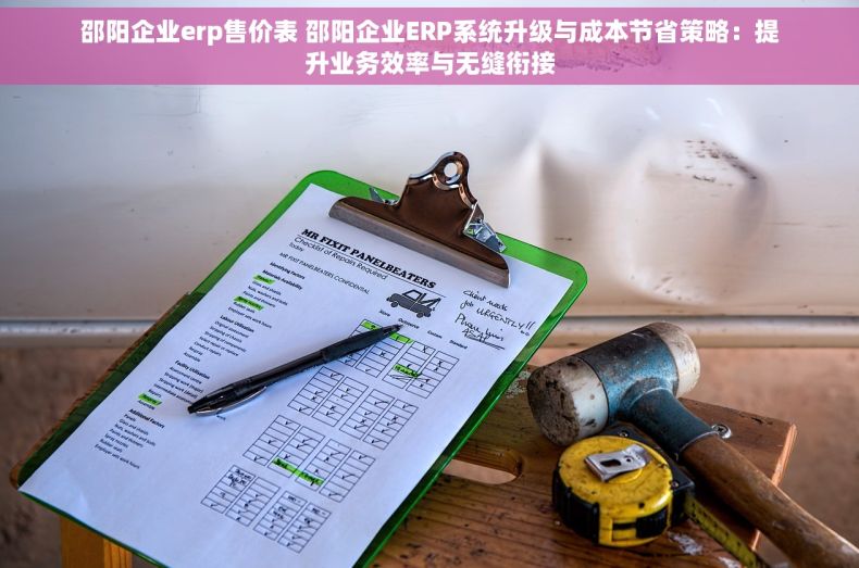 邵阳企业erp售价表 邵阳企业ERP系统升级与成本节省策略：提升业务效率与无缝衔接