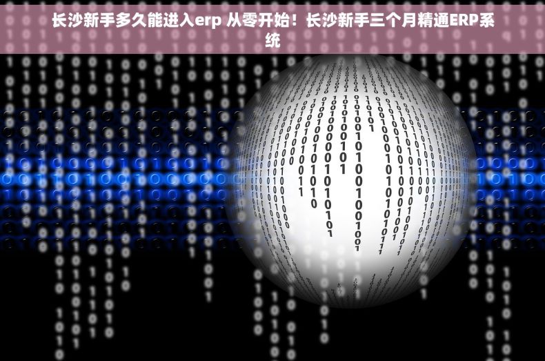 长沙新手多久能进入erp 从零开始！长沙新手三个月精通ERP系统