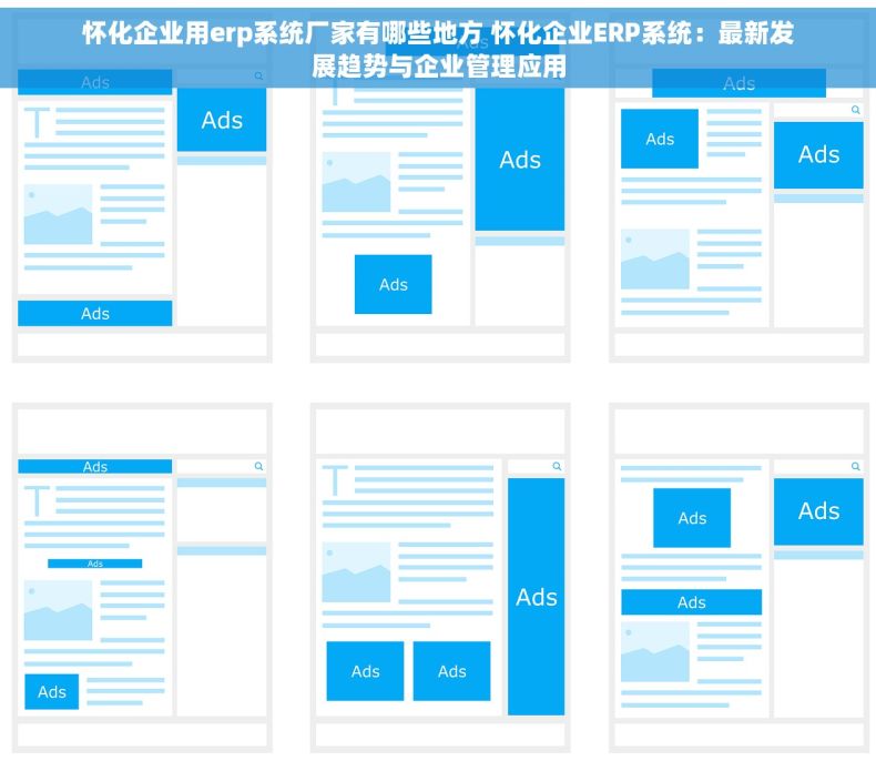 怀化企业用erp系统厂家有哪些地方 怀化企业ERP系统：最新发展趋势与企业管理应用