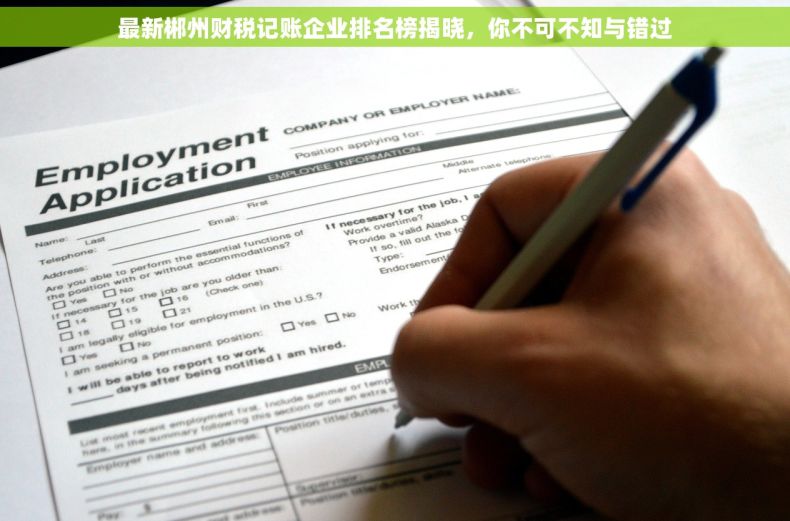 最新郴州财税记账企业排名榜揭晓，你不可不知与错过