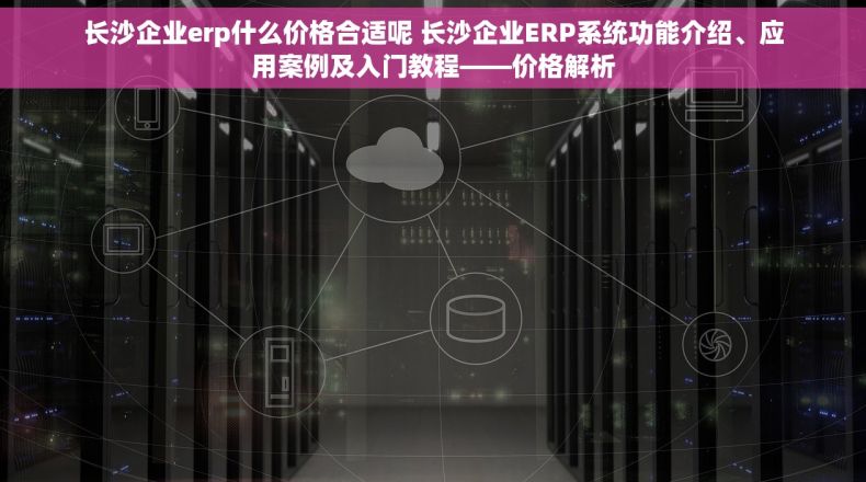 长沙企业erp什么价格合适呢 长沙企业ERP系统功能介绍、应用案例及入门教程——价格解析