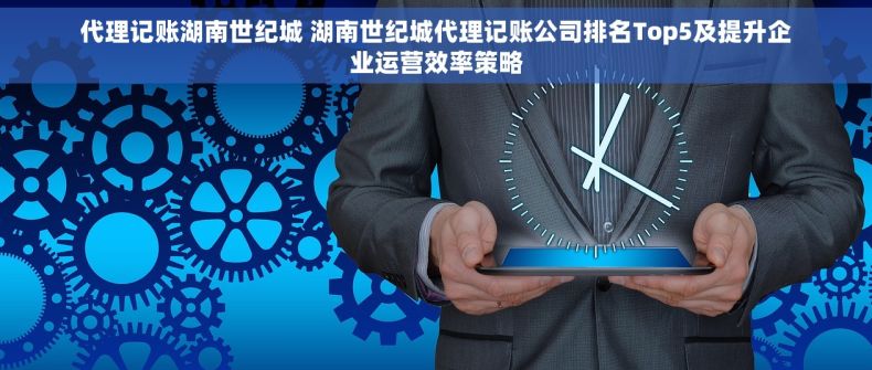 代理记账湖南世纪城 湖南世纪城代理记账公司排名Top5及提升企业运营效率策略