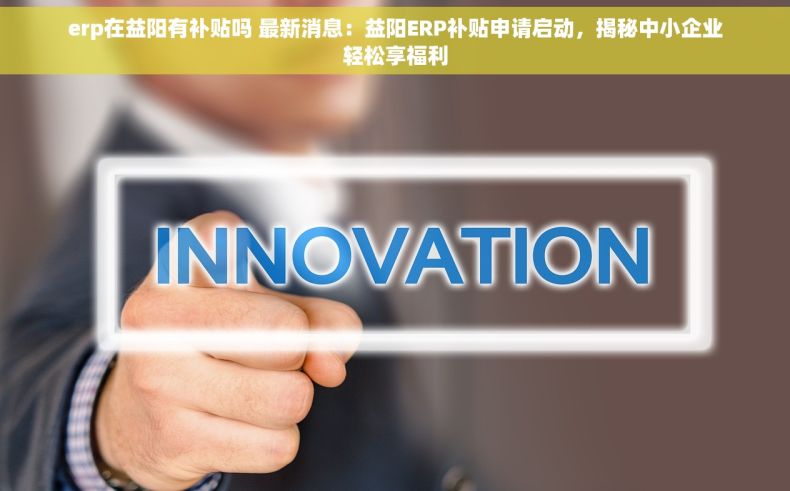 erp在益阳有补贴吗 最新消息：益阳ERP补贴申请启动，揭秘中小企业轻松享福利