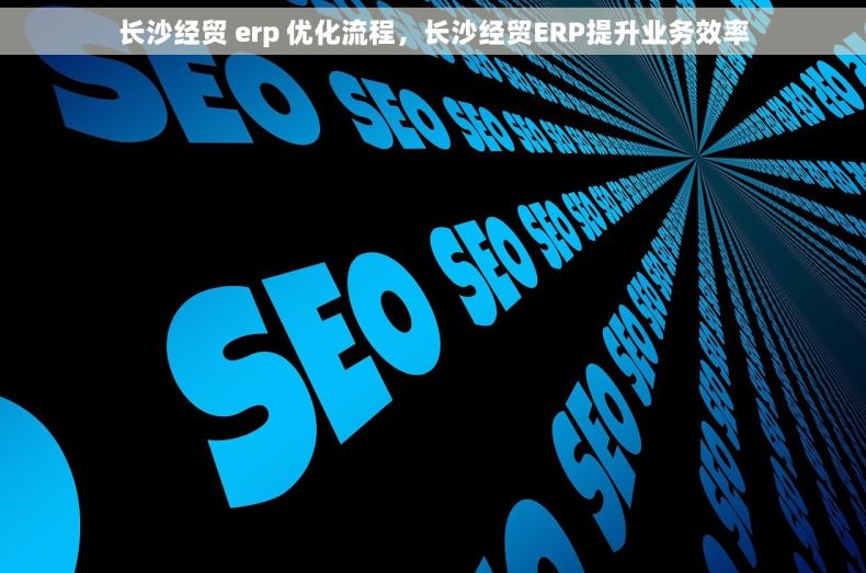 长沙经贸 erp 优化流程，长沙经贸ERP提升业务效率