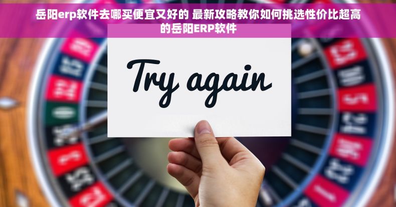 岳阳erp软件去哪买便宜又好的 最新攻略教你如何挑选性价比超高的岳阳ERP软件