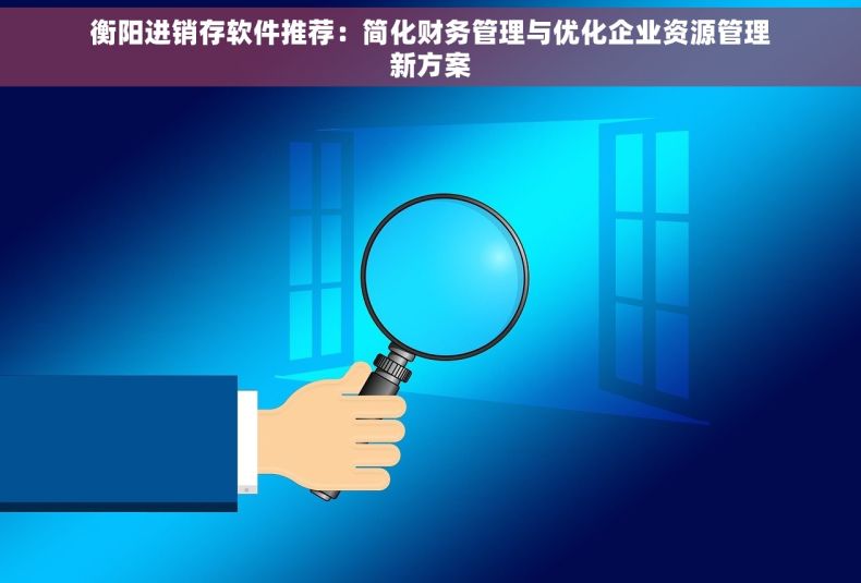 衡阳进销存软件推荐：简化财务管理与优化企业资源管理新方案