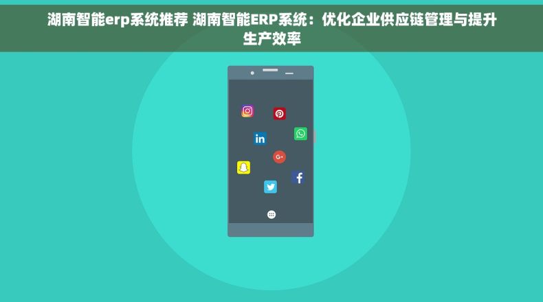 湖南智能erp系统推荐 湖南智能ERP系统：优化企业供应链管理与提升生产效率