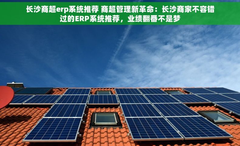 长沙商超erp系统推荐 商超管理新革命：长沙商家不容错过的ERP系统推荐，业绩翻番不是梦