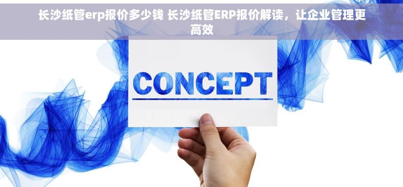长沙纸管erp报价多少钱 长沙纸管ERP报价解读，让企业管理更高效