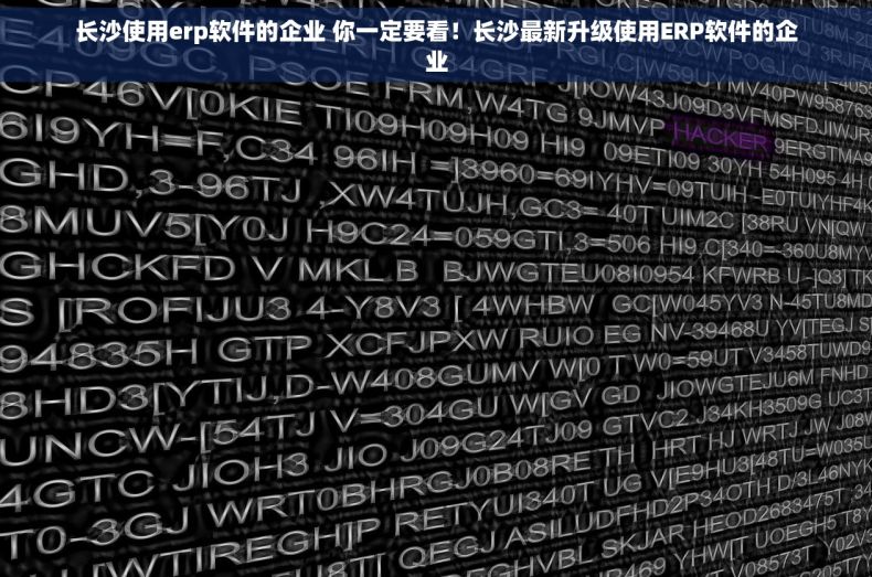 长沙使用erp软件的企业 你一定要看！长沙最新升级使用ERP软件的企业