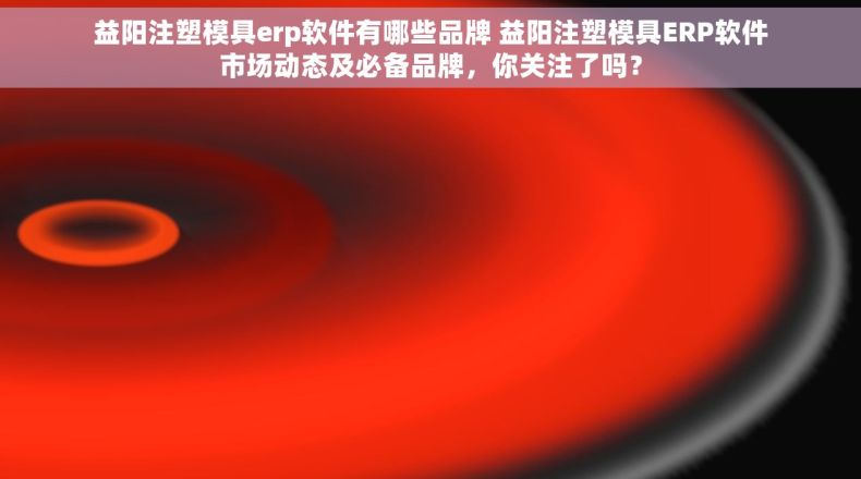 益阳注塑模具erp软件有哪些品牌 益阳注塑模具ERP软件市场动态及必备品牌，你关注了吗？