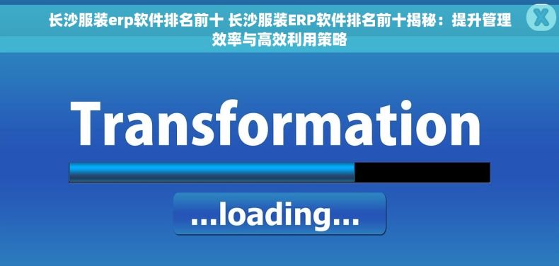 长沙服装erp软件排名前十 长沙服装ERP软件排名前十揭秘：提升管理效率与高效利用策略